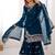 Mesmerizing Blue Embroidered Georgette Festival Wear Sharara Suit