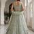 Beautiful Sea Green Embroidered Net Reception Wear Lehenga Choli