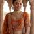 Great Orange Dori Work Silk Bridal Lehenga Choli With Double Dupatta