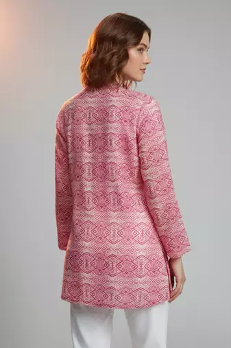  floral digital print muslin silk blend tunic