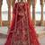 Awesome Red Embroidered Silk Bridal Lehenga Choli With Double Dupatta