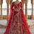 Awesome Red Embroidered Silk Bridal Lehenga Choli With Double Dupatta