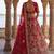 Awesome Red Embroidered Silk Bridal Lehenga Choli With Double Dupatta