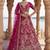 Classic Pink Embroidered Silk Bridal Lehenga Choli With Double Dupatta