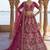 Classic Pink Embroidered Silk Bridal Lehenga Choli With Double Dupatta