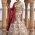 Lovely Off-White Dori Work Silk Bridal Lehenga Choli With Double Dupatta