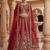 Elegant Red Embroidered Silk Bridal Lehenga Choli With Double Dupatta