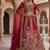 Elegant Red Embroidered Silk Bridal Lehenga Choli With Double Dupatta