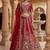 Elegant Red Embroidered Silk Bridal Lehenga Choli With Double Dupatta
