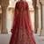 Elegant Red Embroidered Silk Bridal Lehenga Choli With Double Dupatta