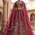 Dazzling Pink Embroidered Silk Bridal Lehenga Choli With Double Dupatta
