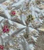 Off White Color Dola Silk Zari Weaving Wedding Saree 