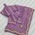 Lavender Color Partywear Embroidered Chiffon Saree