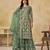 Green embroidered net salwar suits size upto 48