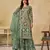 Green embroidered net salwar suits 