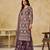 Purple embroidered net salwar suits 
