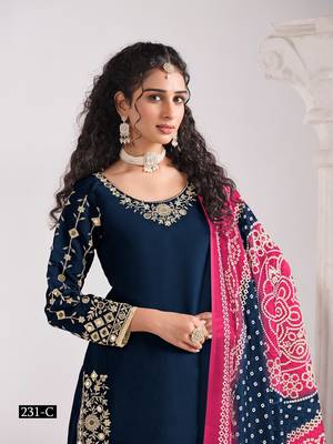 Green silk embroidered salwar suits  2