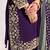 Violet silk embroidered semi stitched salwar suits size upto 46
