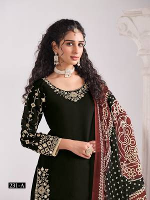 Black silk embroidered salwar suits  2