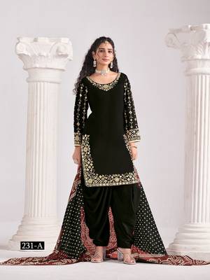 Black silk embroidered salwar suits  4