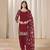 Maroon silk embroidered salwar suits 