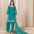 Green silk embroidered salwar suits 