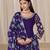 Violet silk embroidered salwar suits 
