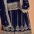 Blue faux georgette embroidered salwar suit 