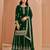 Green faux georgette embroidered salwar suit 