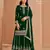 Green faux georgette embroidered salwar suit 
