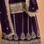 Purple faux georgette embroidered salwar suit 