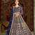 Blue net embroidered anarkali salwar kameez