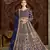 Blue net embroidered anarkali salwar kameez