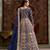 Blue net embroidered anarkali salwar kameez