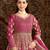 Rani pink net embroidered anarkali salwar kameez