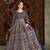 Blue net embroidered anarkali salwar kameez