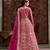 Rani pink net embroidered anarkali salwar kameez