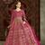 Rani pink net embroidered anarkali salwar kameez