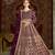 Purple net embroidered anarkali salwar kameez