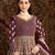 Purple net embroidered anarkali salwar kameez