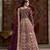 Purple net embroidered anarkali salwar kameez