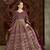 Purple net embroidered anarkali salwar kameez