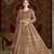 Brown net embroidered anarkali salwar kameez 