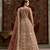Brown net embroidered anarkali salwar kameez 