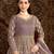 Lavender net embroidered anarkali salwar kameez 