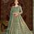 Green net embroidered anarkali salwar kameez 