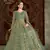 Green net embroidered anarkali salwar kameez 