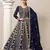 Blue faux georgette embroidered anarkali salwar kameez 