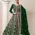 Green faux georgette embroidered anarkali salwar kameez 