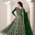 Green faux georgette embroidered anarkali salwar kameez 
